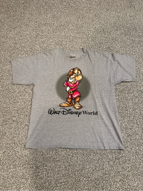 Disney Other - Vintage Grumpy Seven Dwarfs Walt Disney Word Gray Shirt